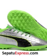 SEPATU FUTSAL PUMA MURAH EVOTOUCH 3 SILVER GREEN TF IMPORT KW 1